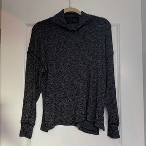 J. Crew Black and White Knit loose turtleneck